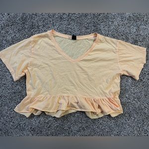 Yellow Cropped Shirt